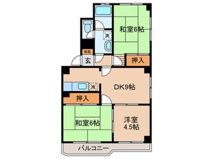 スカイハイツ綱島の物件間取画像